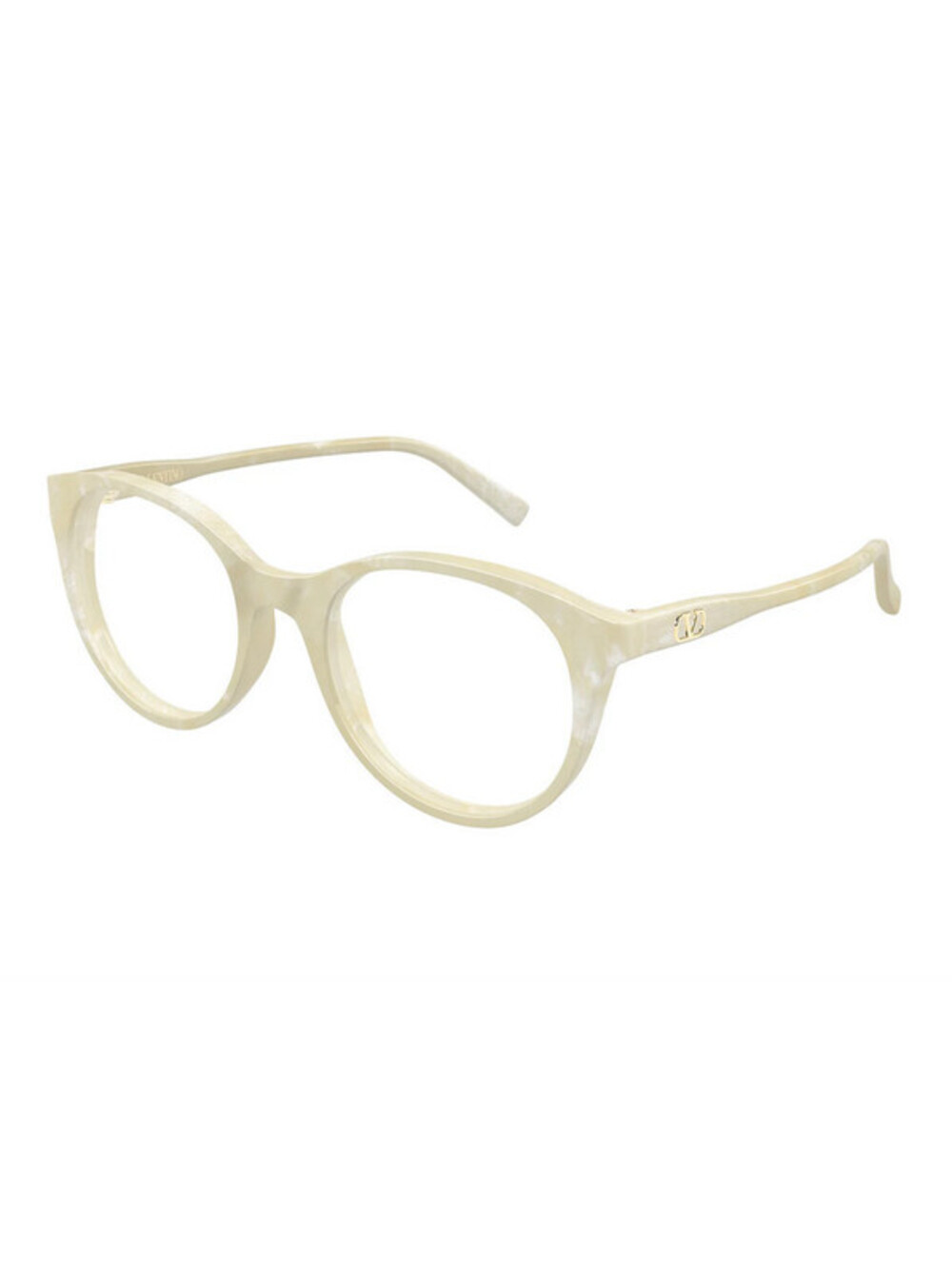 Valentino VG0020O 004 Ivory Pearl Cat Eye Optical Eyeglasses Frames Italy